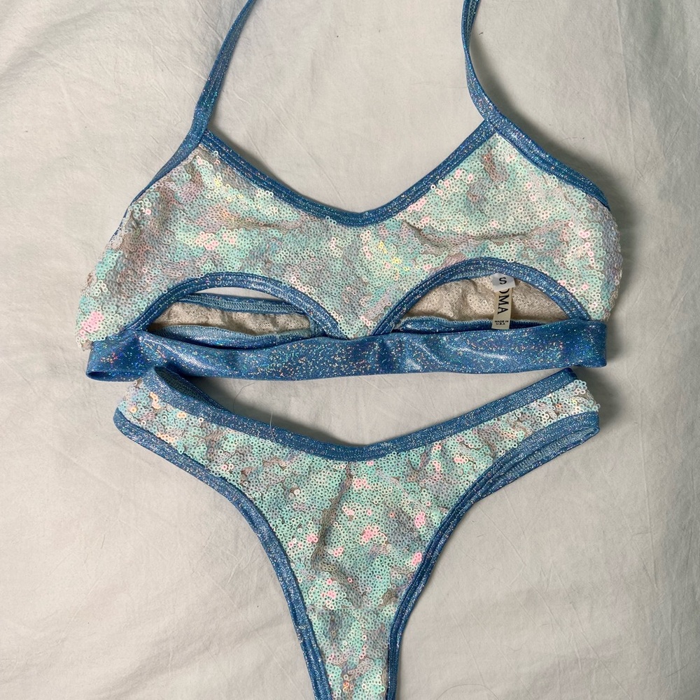 Rave Bae Couture Sequin cut out set